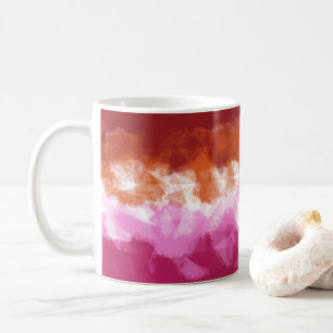 Caneca De Café Cores de Sinalizador Lésbicas