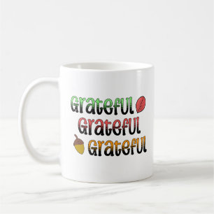 Caneca De Café Cores do outono Tipografia Grata