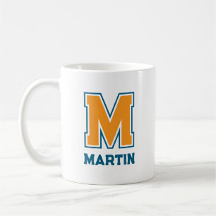 Caneca De Café Cores do Time Monograma Nome