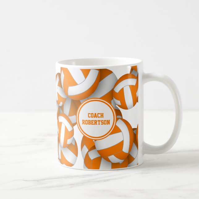 Caneca De Café cores escolares laranja e branco presente para tre (Direita)