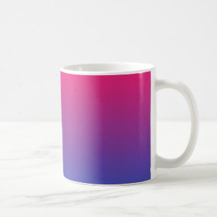 Caneca De Café Cores gradiente rosa e roxo