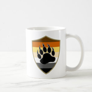 Caneca De Café Cores Orgulho Urso Gay Escudo Pata de Urso