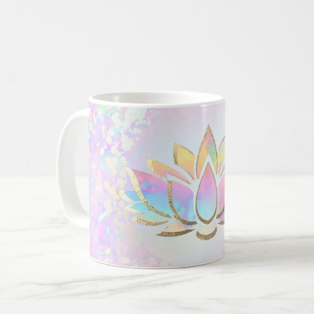 Caneca De Café cores pastel lótus (Frente Esquerda)