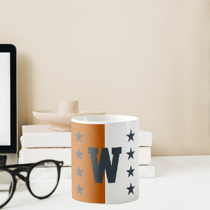 Caneca De Café Cores Universais Queimadas Laranja, Cinzas Escuras