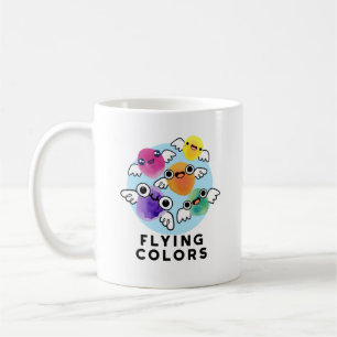 Caneca De Café Cores voadoras Asas coloridas giras