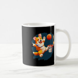 Caneca De Café Corgi Brincando Esqueleto Cachorro Engraçado Esque
