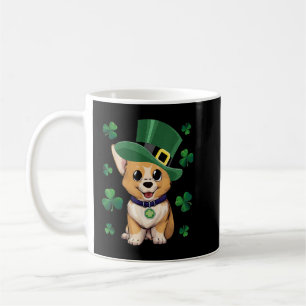 Caneca De Café Corgi Dog Lover Tee Leprechaun Hat Shamrock Rua.Pa