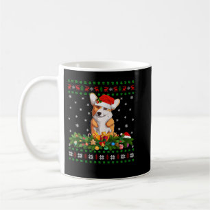 Caneca De Café Corgi Dog Papais noeis Felizes Corgmas Feio Suor d