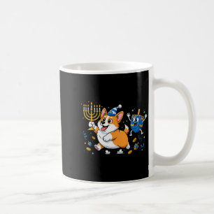 Caneca De Café Corgi Engraçado Dreidel Menorah Hanukkah Crianças