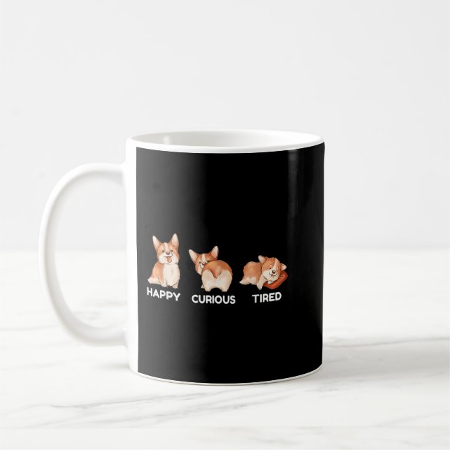 Caneca De Café Corgi Expressions Dogs Corgi  (Esquerda)