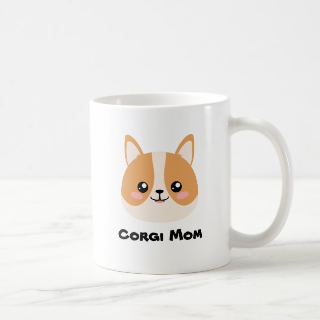 Caneca De Café Corgi Fofo (Direita)