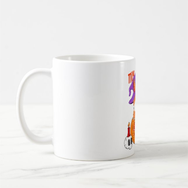 Caneca De Café Corgi Halloween (Esquerda)