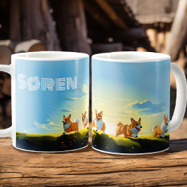Caneca De Café Corgi Joy - Personalizado