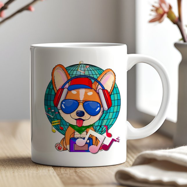 Caneca De Café Corgi Kawaii Cute dançante (Dancing Corgi Mug)