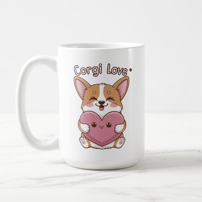 Caneca De Café Corgi Love (Esquerda)