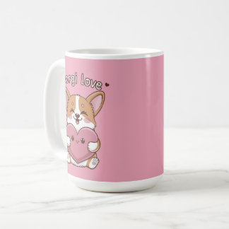 Caneca De Café Corgi Love