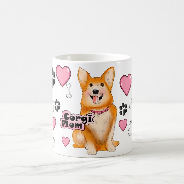 Caneca De Café Corgi Mãe Mug (Centro)