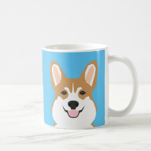 Caneca De Café Corgi Mug - Aqua Turquoise Corgi Mug