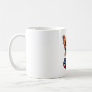 Caneca De Café Corgi Patriotic Dog USA Flag