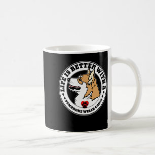 Caneca De Café Corgi Personalizado A Vida é Melhor Com Uma T Shir