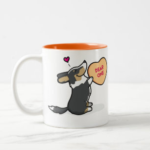 Caneca de café Corgi-Preta do 2015-Cardigan dos