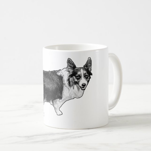 Caneca De Café Corgi Prism Holiday Wink (Frente Esquerda)
