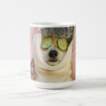 Caneca de café Corgi Spa Day
