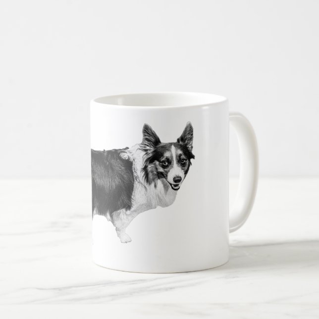Caneca De Café Corgi Spark in Snowlight (Frente Esquerda)