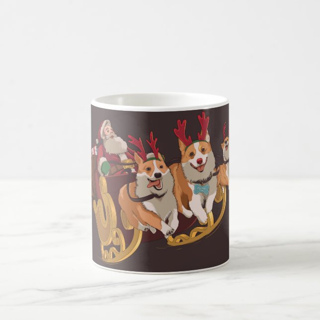 Caneca De Café Corgis de Natal (Centro)