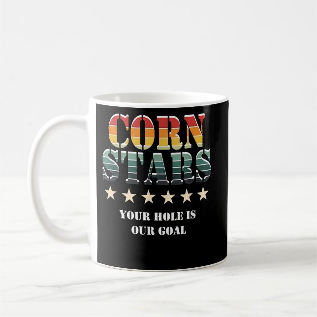 Caneca De Café Corn Stars Engraçado Cornhole Equipe Acessórios (Esquerda)