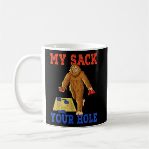 Caneca De Café Cornhole Teams Oferece seu Buraco é meu objetivo