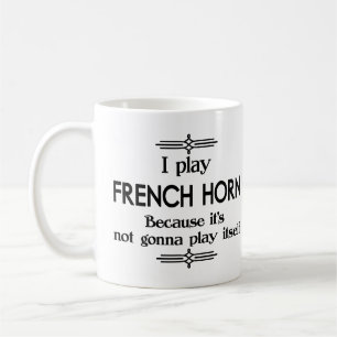Caneca De Café Corno Francês - Tocar Música Deco Engraçado