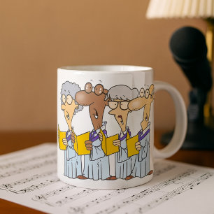 Caneca De Café Coro da Igreja de Cidadãos Seniores de Desenho Ani