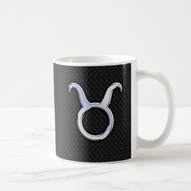 Caneca De Café Coro Prateado Como Taurus Zodiac - Decoração de Si (Direita)