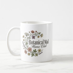 Caneca De Café Coroa de Flores Silvestres Estéticas