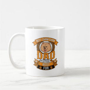 Caneca De Café Coroa de Impressões de Pata do Cachorro Chow Dad