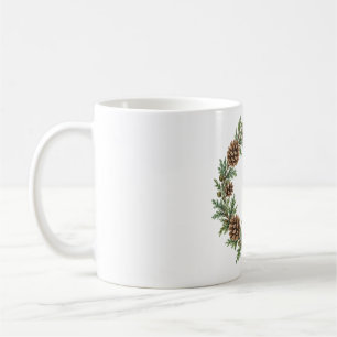Caneca De Café Coroa de Pinheiro e Ramalhete de Cedro