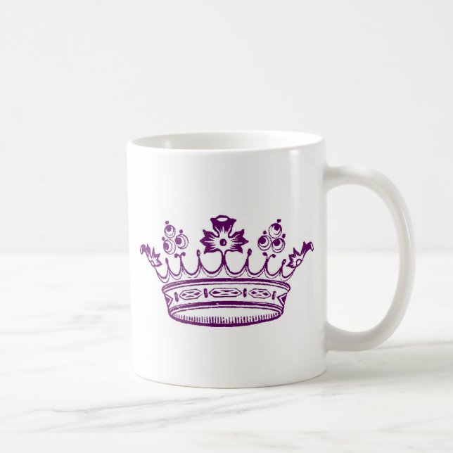 Caneca De Café Coroa do roxo real (Direita)