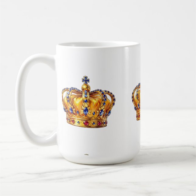 Caneca De Café Coroa dourada real (Esquerda)