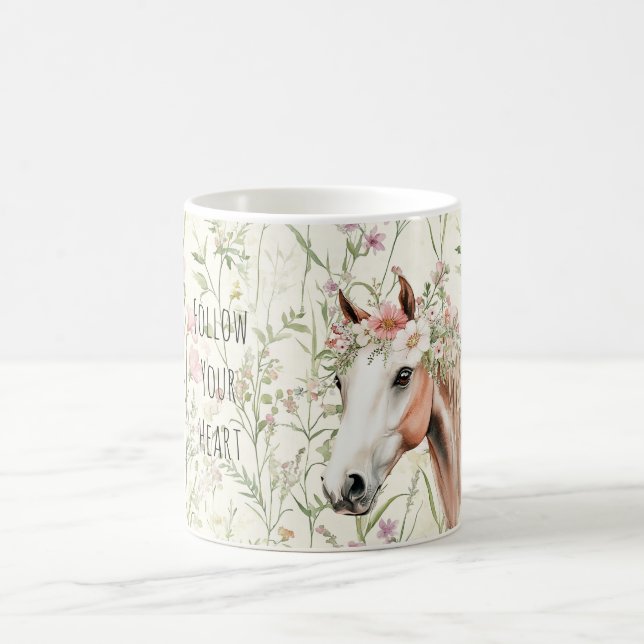 Caneca De Café Coroa Floral de Cavalo (Centro)