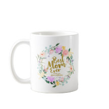 Coroa Floral Personalizada Melhor Mãe de Todos os 
