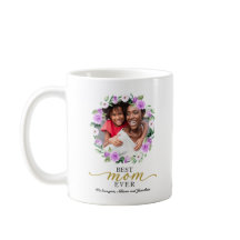 Coroa Floral Roxa Melhor Mãe do Mundo Dia das Mães