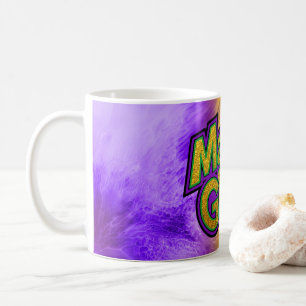 Caneca De Café Coroa tema Mardi Gras festivo SlipperyJoe's reinf