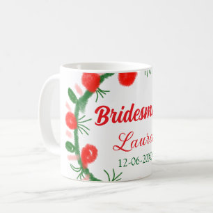 Caneca De Café coroa verde vermelha cir adicionar nome presente d