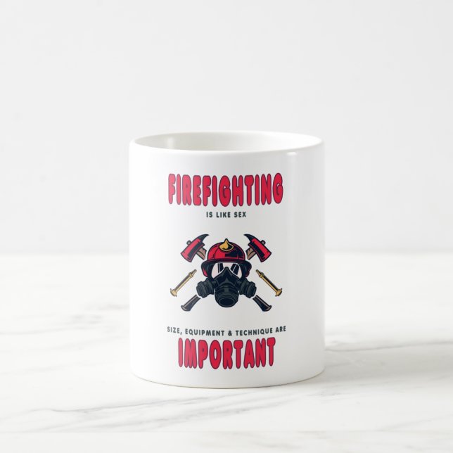 Caneca De Café Corpo de Bombeiros Engraçado Dizendo Bombeiro Pres (Centro)