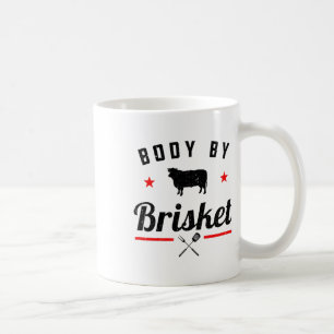 Caneca De Café Corpo De Churrasco Engraçado Por Enrolação Ou Fuma
