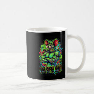 Caneca De Café Corpo de Fisiculturista Rato de Academia Grafite T