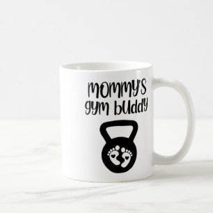 Caneca De Café Corpo de Levantamento de Kettlebell Grávida da Par