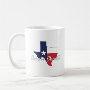 Caneca De Café Corpus Christi, Texas Flag Map