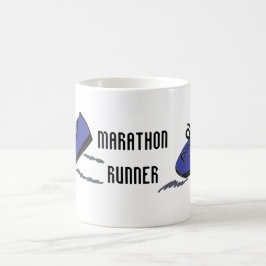 Caneca De Café Corredor de Maratona - Sapatos de Corrida Azuis